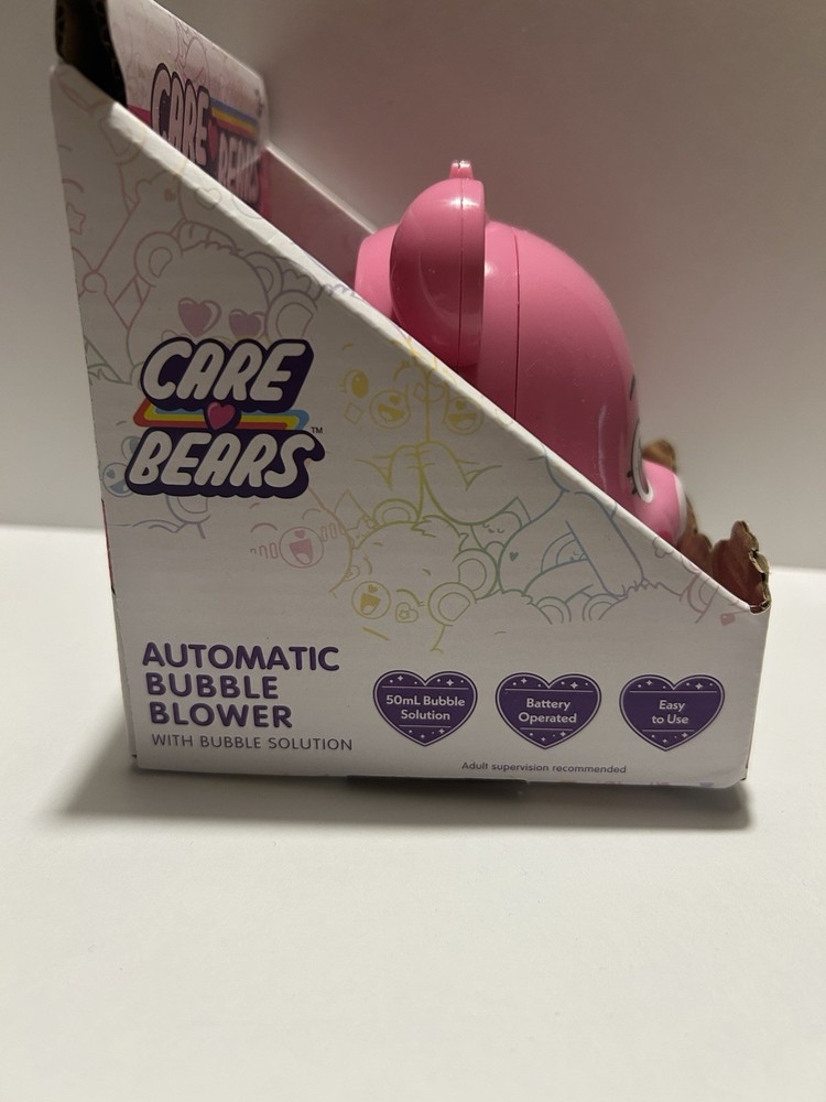 Care Bears Automatic Bubble Blower with Bubble Solution Battery Operated Pink