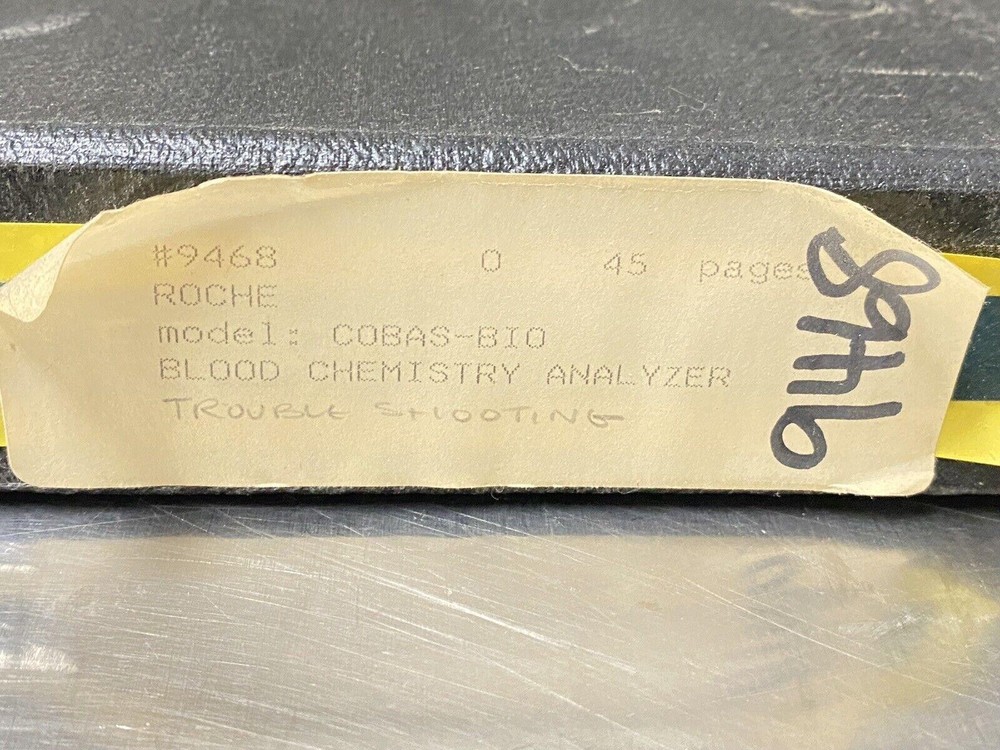 Roche Cobas-bio Troubleshooting Guide - Users Guide / Instruction Manual