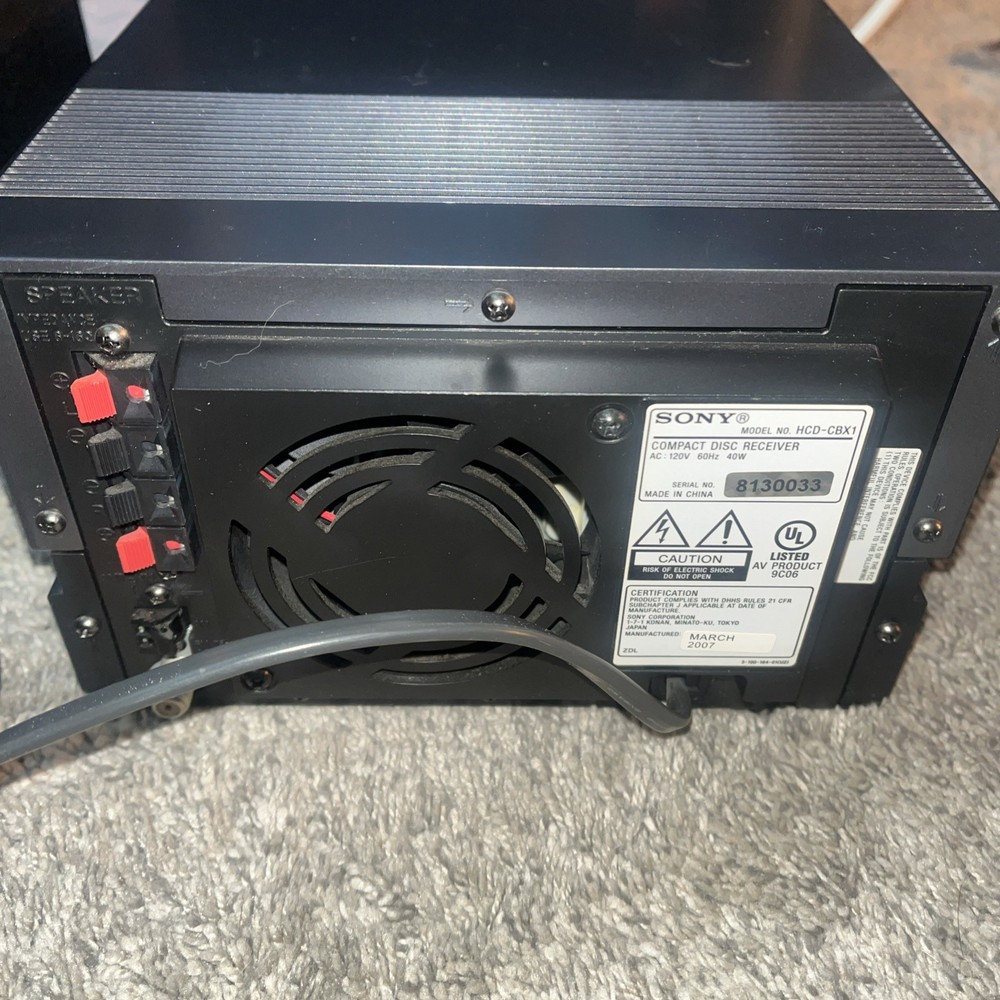 Sony CMT-BX1 Micro Hi-Fi Component System CD Player, AM/FM Display Unit READ