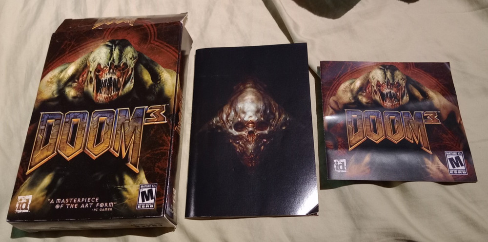 Doom 3 Windows PC 2004 MANUAL AND BOX ONLY
