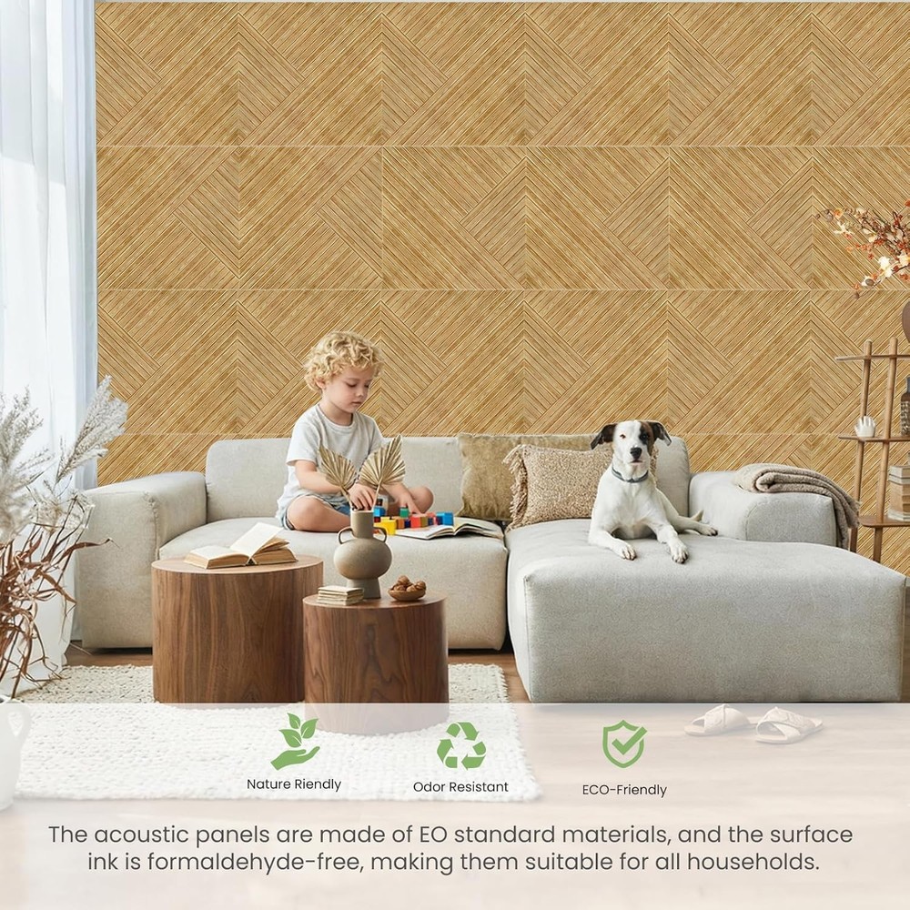 6 Pack Soundproof Wall Panels Self Adhesive