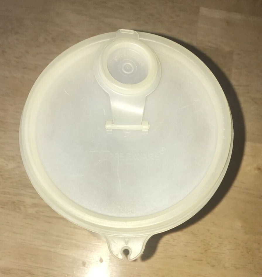 Vintage Tupperware White Beverage Pitcher 563-8, Lid, Cap