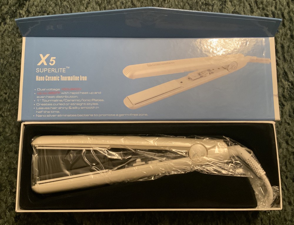 X5 Superlite 1"Ceramic-Ionic Floating Plates Flat Iron+nano silver Antibacterial