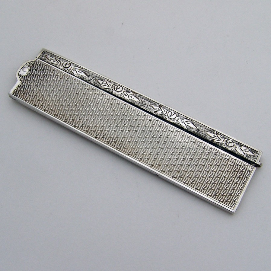 Austrian Silver Comb and Case 1930 Maker FZ