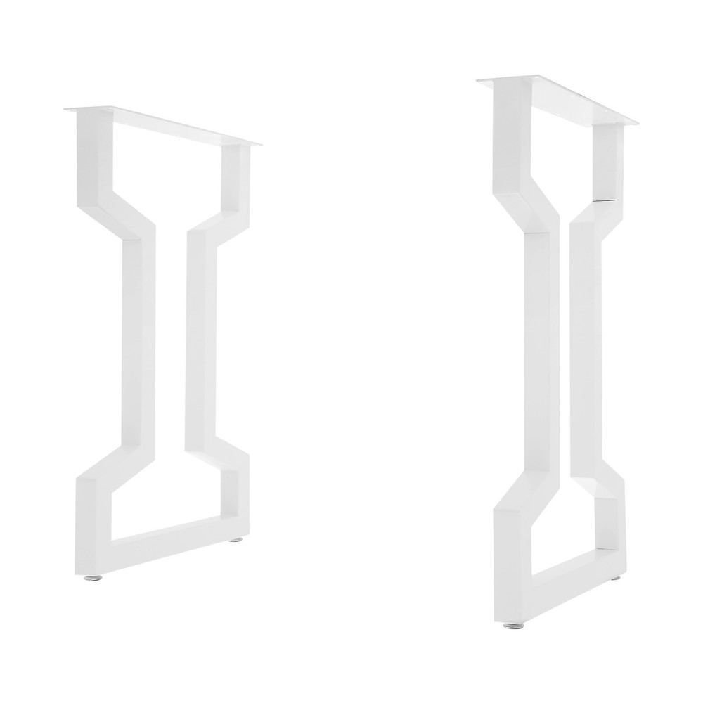 2PCS Steel Table Legs White Table Frame for Coffee Table Dining Table