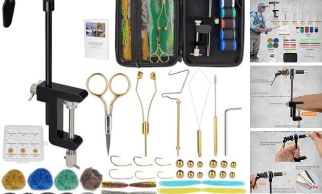 Fly Tying Vise & Tools Kit, Complete Set with Bag Include 88PCS Fly Tying Kit