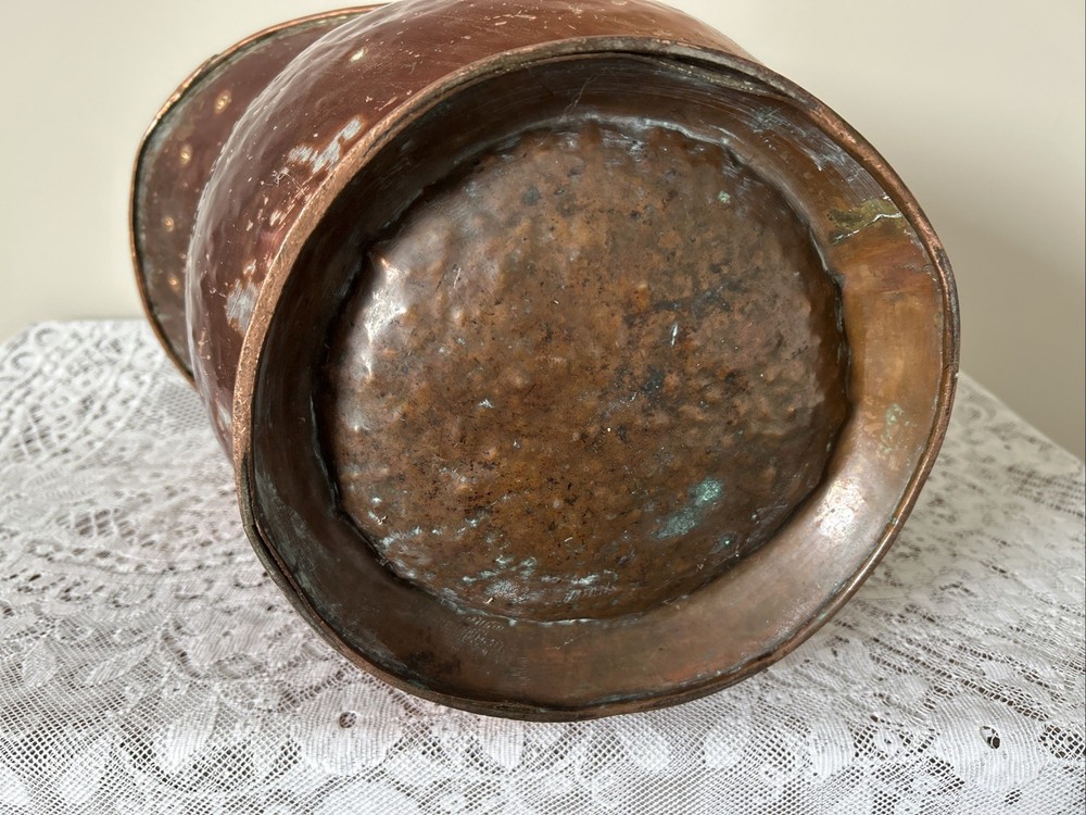Victorian Copper Helmet Coal Scuttle