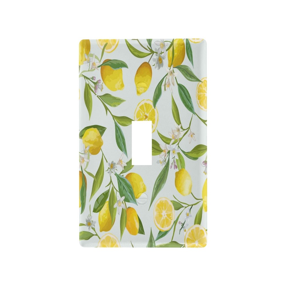 Lemon Floral Pattern Duplex Wall Plate Switch Plate Electrical Outlet Covers ...