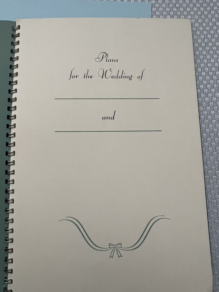 How To Plan Your Wedding Notebook Towle Mfg.Co. Copywrite 1936
