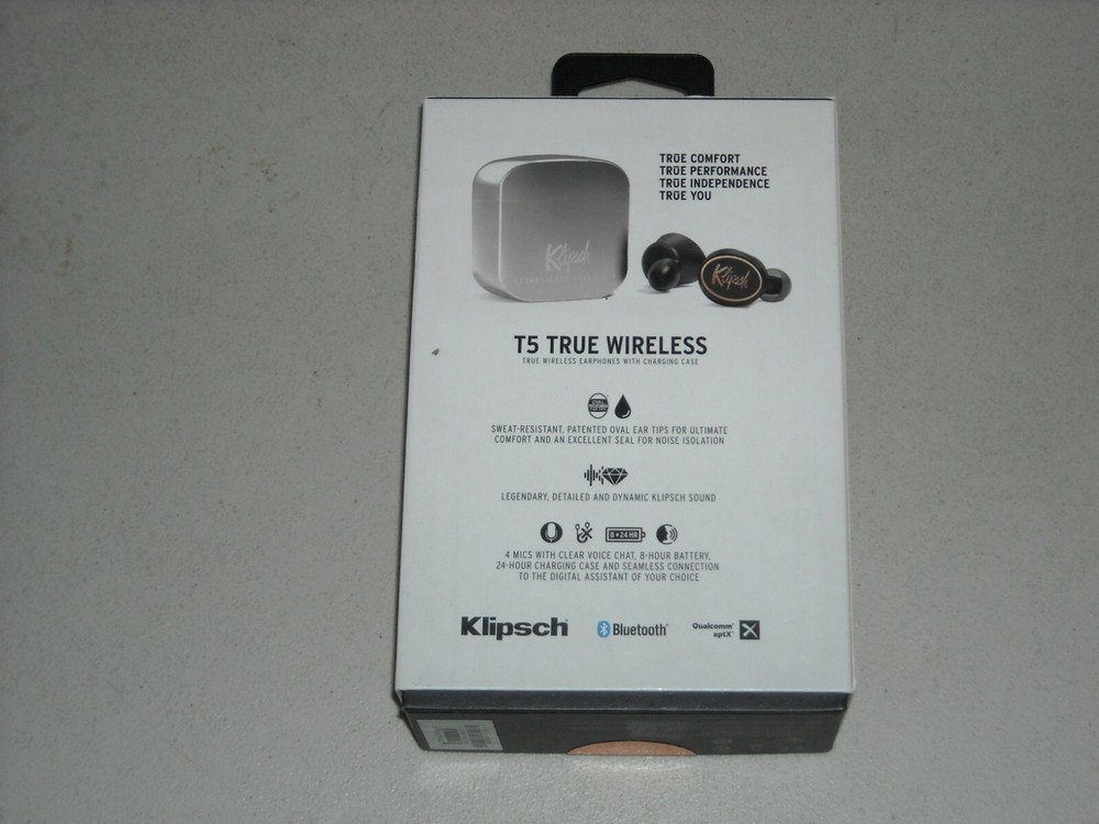 Klipsch T5 True Wireless Headphones Silver DEFECTIVE PLEASE READ DESCRIPTION