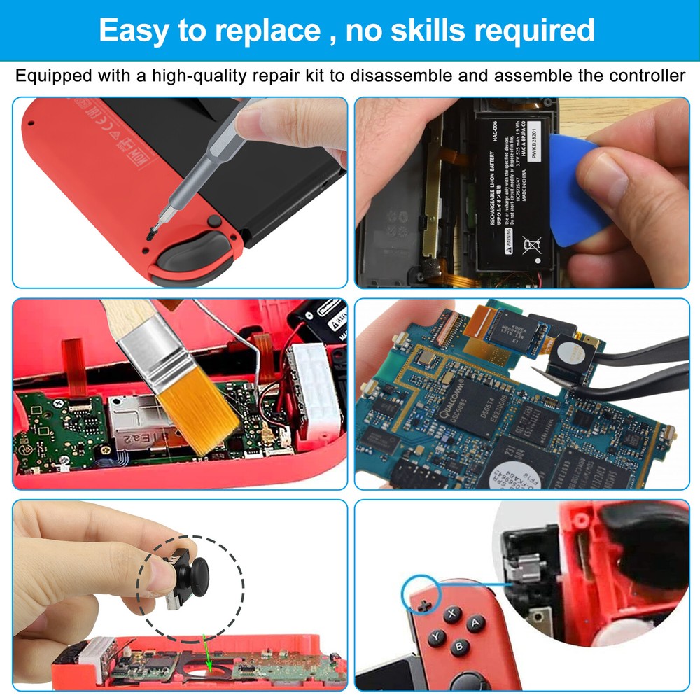 68PCS for Nintendo Switch Joy-Con 3D Joystick Analog Replacement Repair Tool Kit