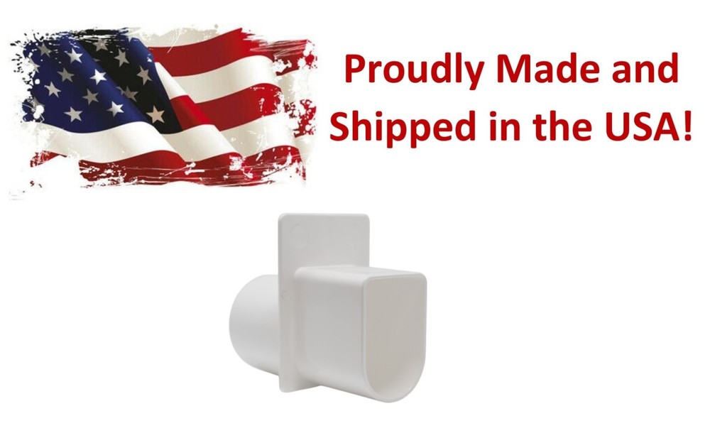 White Universal End Adapter for Deck Channel Drains