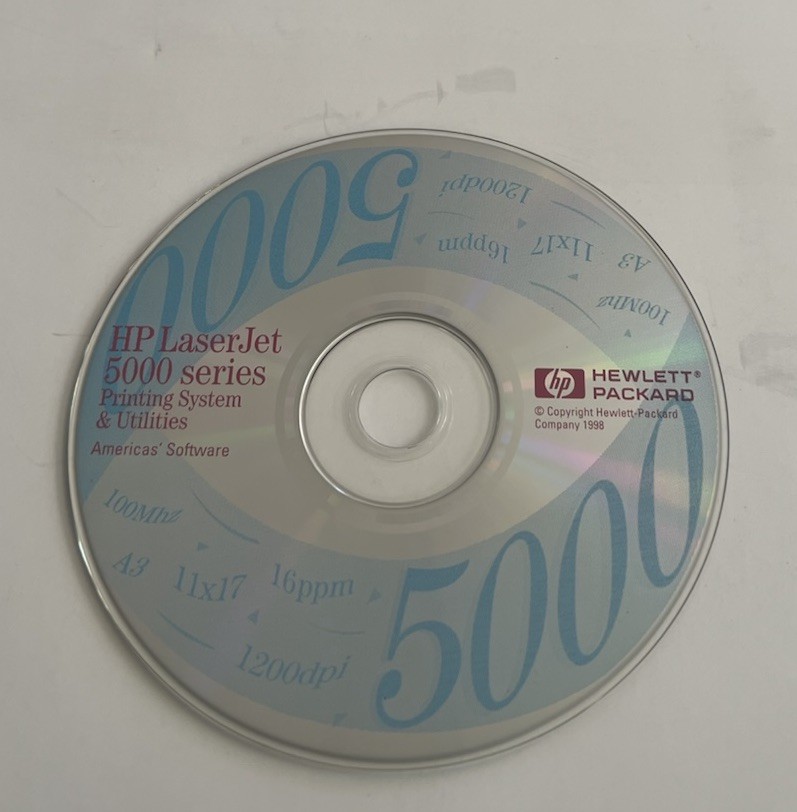 Hp Laserjet 5000 Series Printer Software Driver CD DVD only