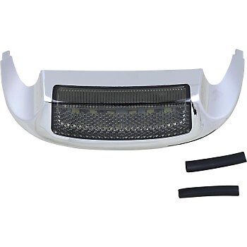 Custom Dynamics GEN-FT-WS Chrome White/Smoke LED Front Fender Tip Housing