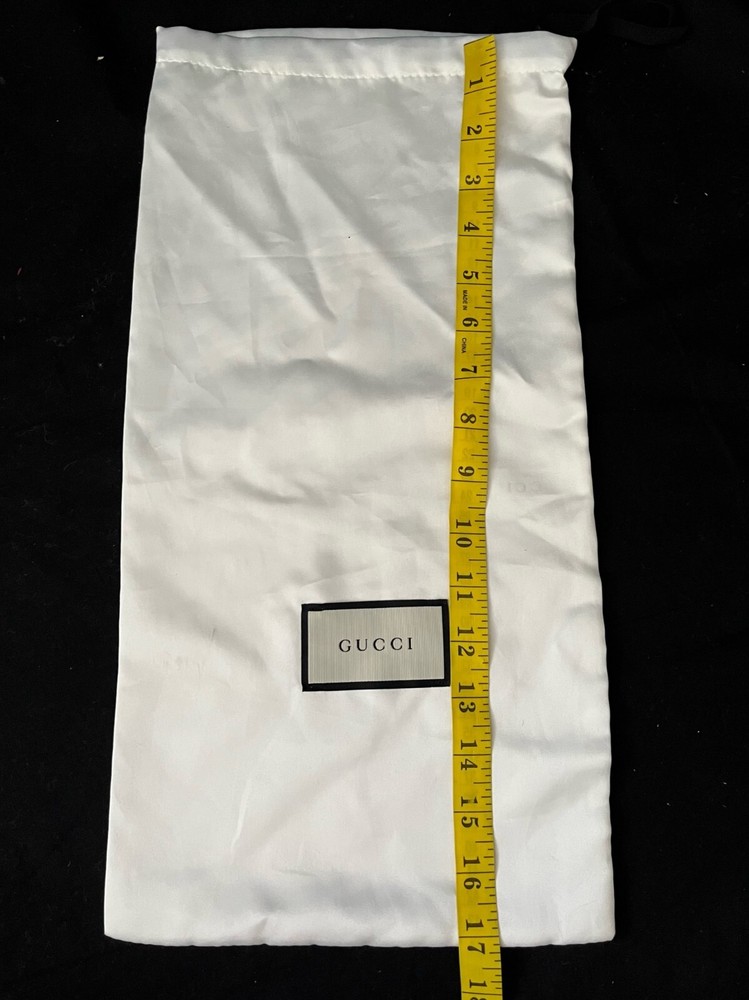 Gucci Dust Bag Storage Cover Drawstring White 17.2" x 9"