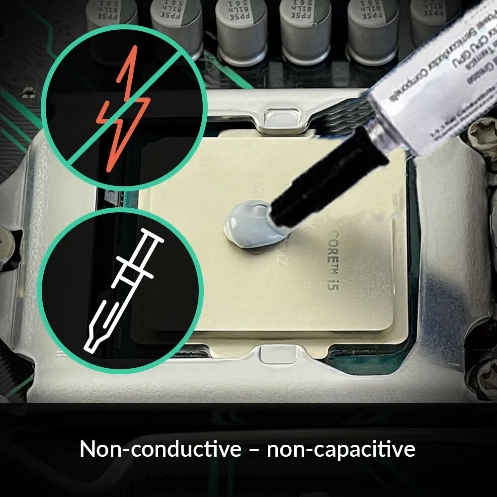 6GRAM SILVER COOLING High Performance Thermal Grease Compound Paste Syringe
