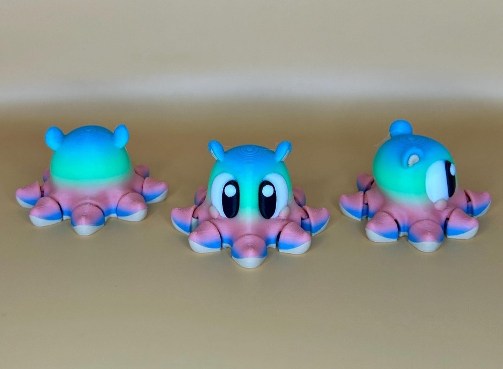 3D Printed Jiggle Pet Dumbo Octopus