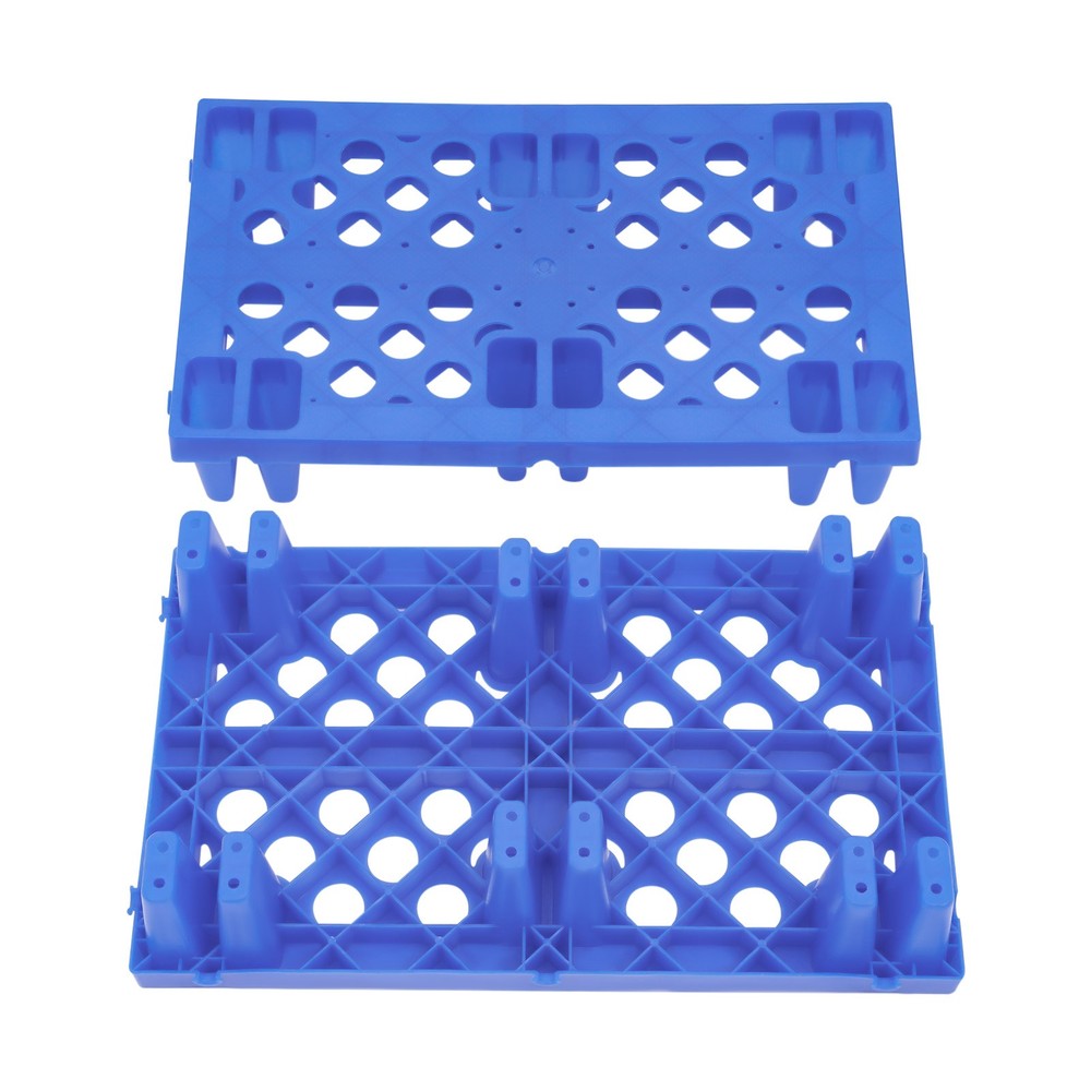 6-Pack Plastic Pallets 20x12x4in, 330lb Capacity Moisture Proof Stackable Pads~~