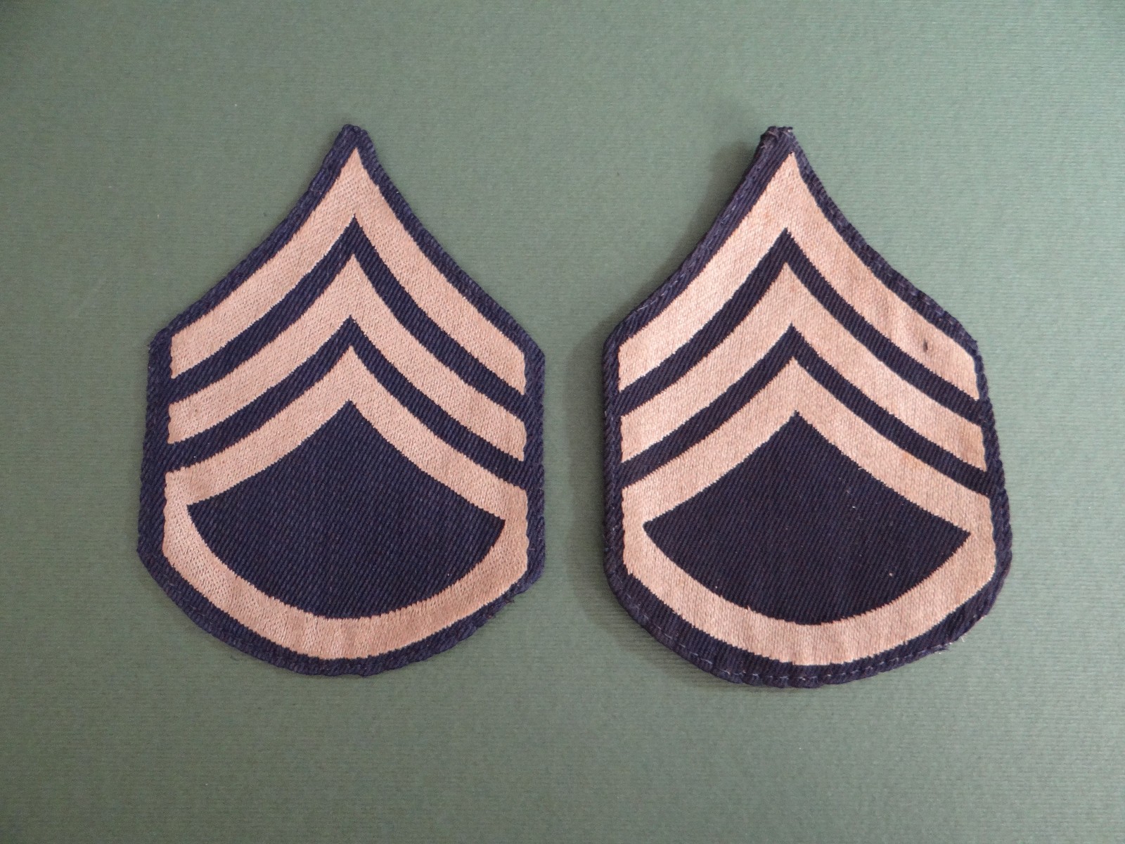 Original WWII U.S. Army Staff Sergeant Uniform Rank Chevrons