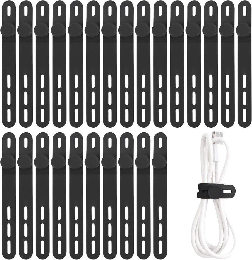 Reusable Silicone Cable Ties for Cord Organization