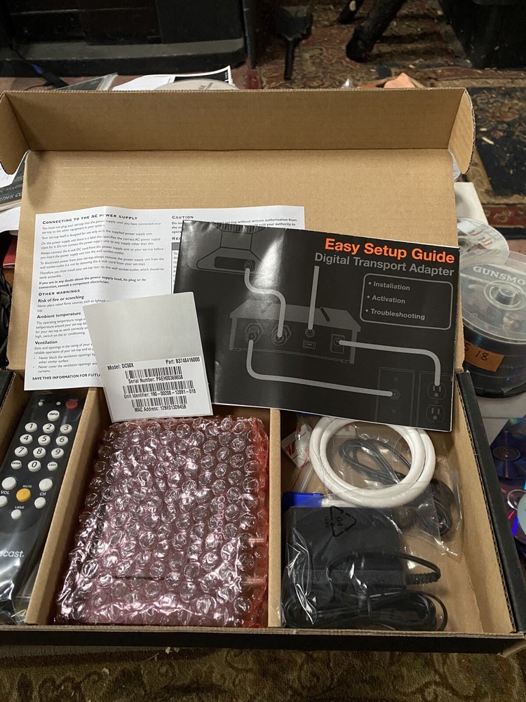 COMCAST DIGITAL TRANSPORT ADAPTER SELF-INSTALLATION KIT with REMOTE MISB