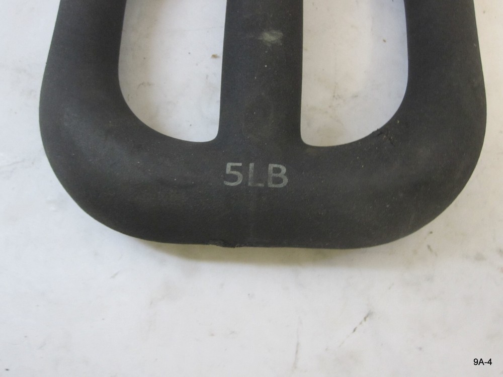 One Single 5lbs Cast Iron Ring Dumbbell Barbell