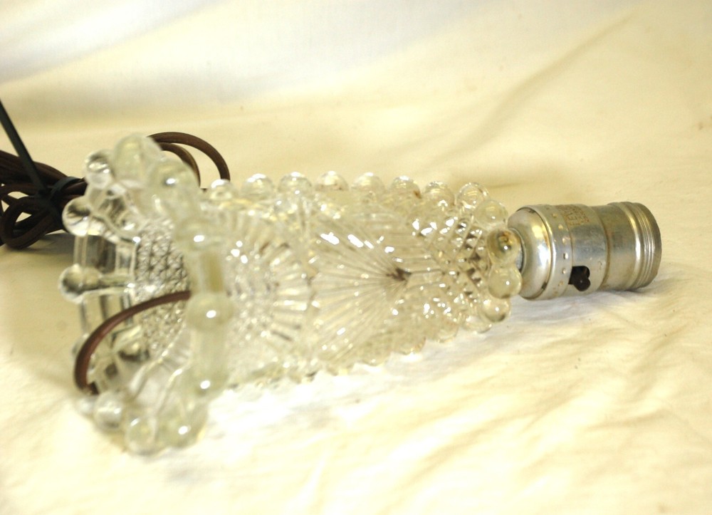 Clear Glass Table Lamp Abstract Designs