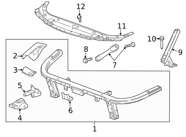 Genuine GM Front Compartment Front Sight Shield 84632460