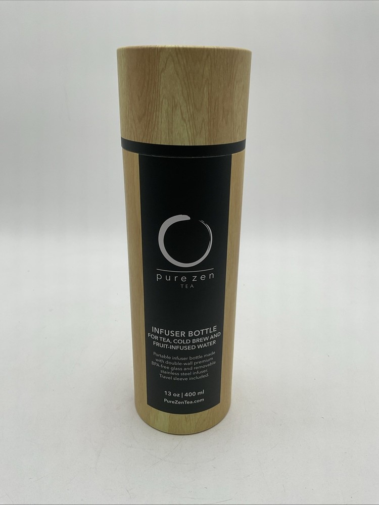Pure Zen Tea Infuser Bottle 13 Oz New