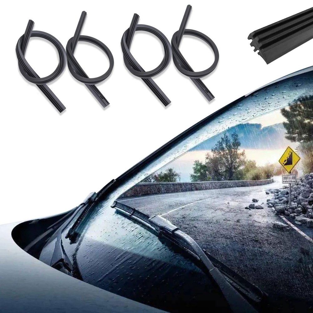 4PCS Wiper Blade Refill, 28 inch DIY Adjustable Universal Replacement Wiper B...
