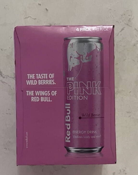 Red Bull Pink Edition 4 Pack 12 OZ Cans
