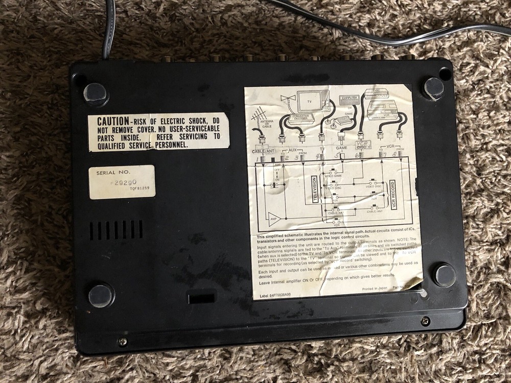 panasonic ty-sw100p tv system controller amplifier tested turns on