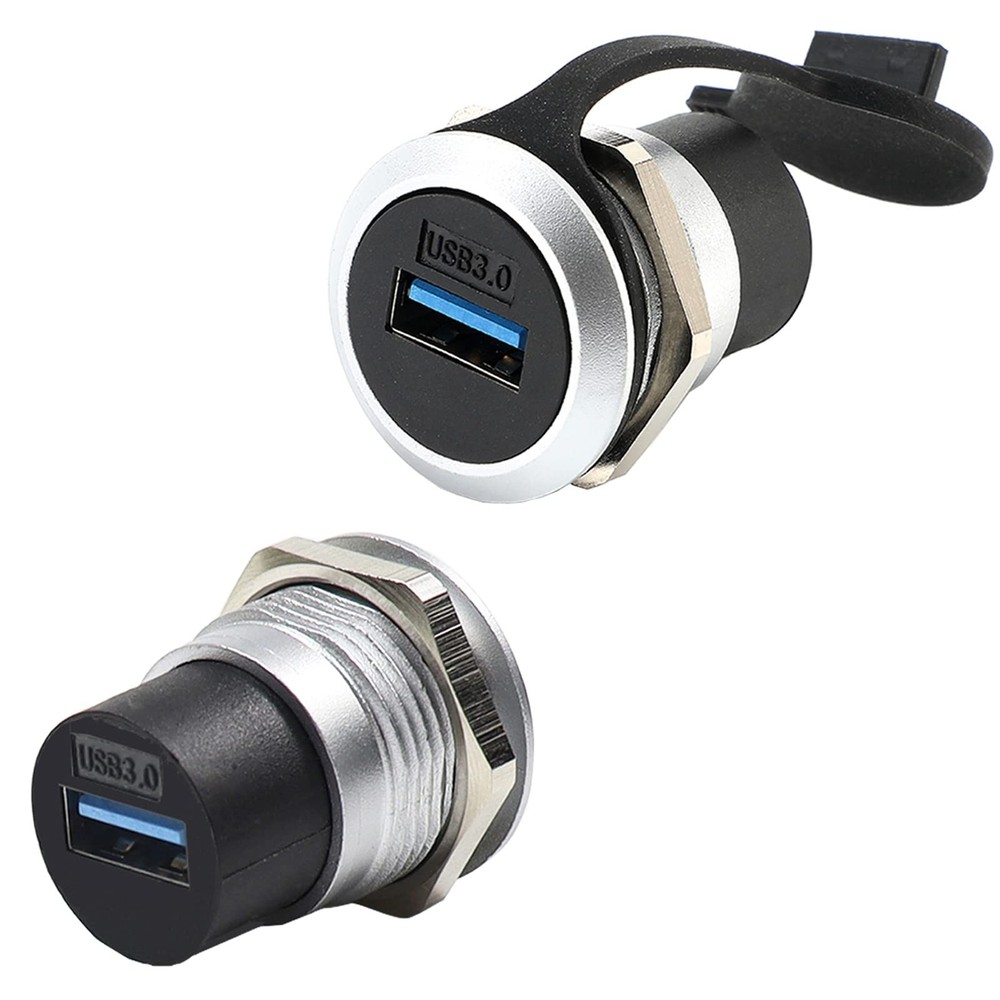 PENGLIN 2Pack USB 3.0 Panel Mount Coupler, Pass 2PCS USB3.0, black