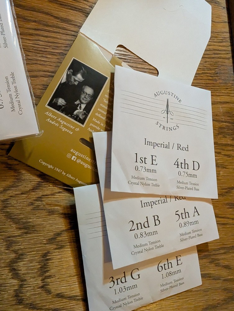 Augustine Strings Imperial Medium Tension - Premium Crystal Nylon Classical Guit