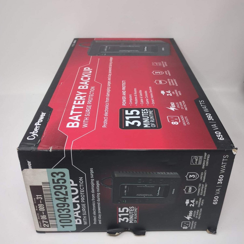 New CyberPower 650VA Heavy Duty Surge Protector