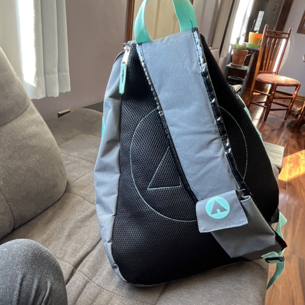 Airwalk Sling back pack - Bag Gray Aqua Nylon Multiple Compartments Winter
