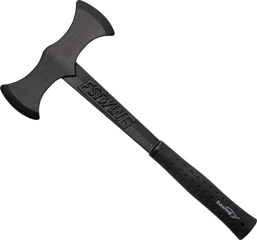 Estwing Black Eagle Double Bit Head Axe Black Nylon Grip Handle & Sheath BDBA