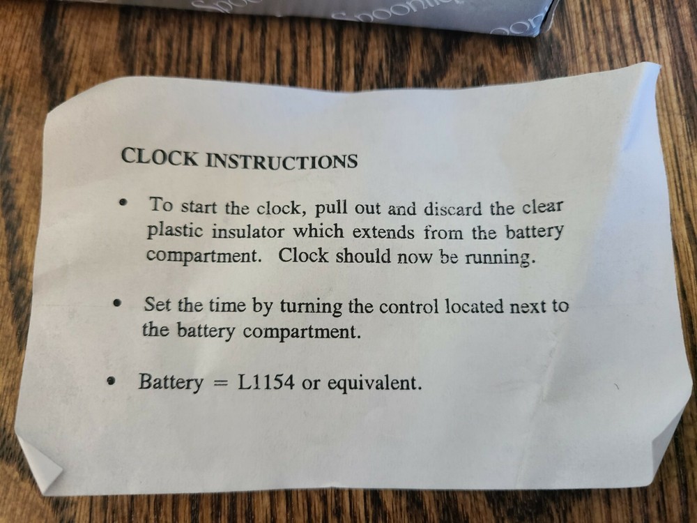 Spoontiques pewter ballet slipper clock, w/ box