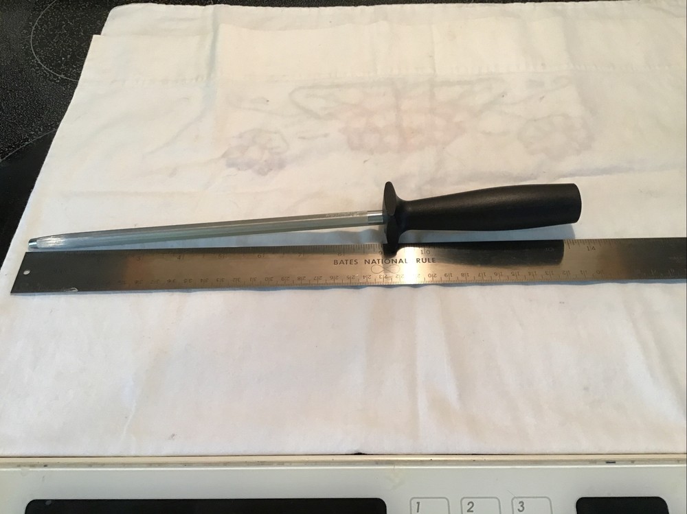 Wusthop knife sharpening steel black handle