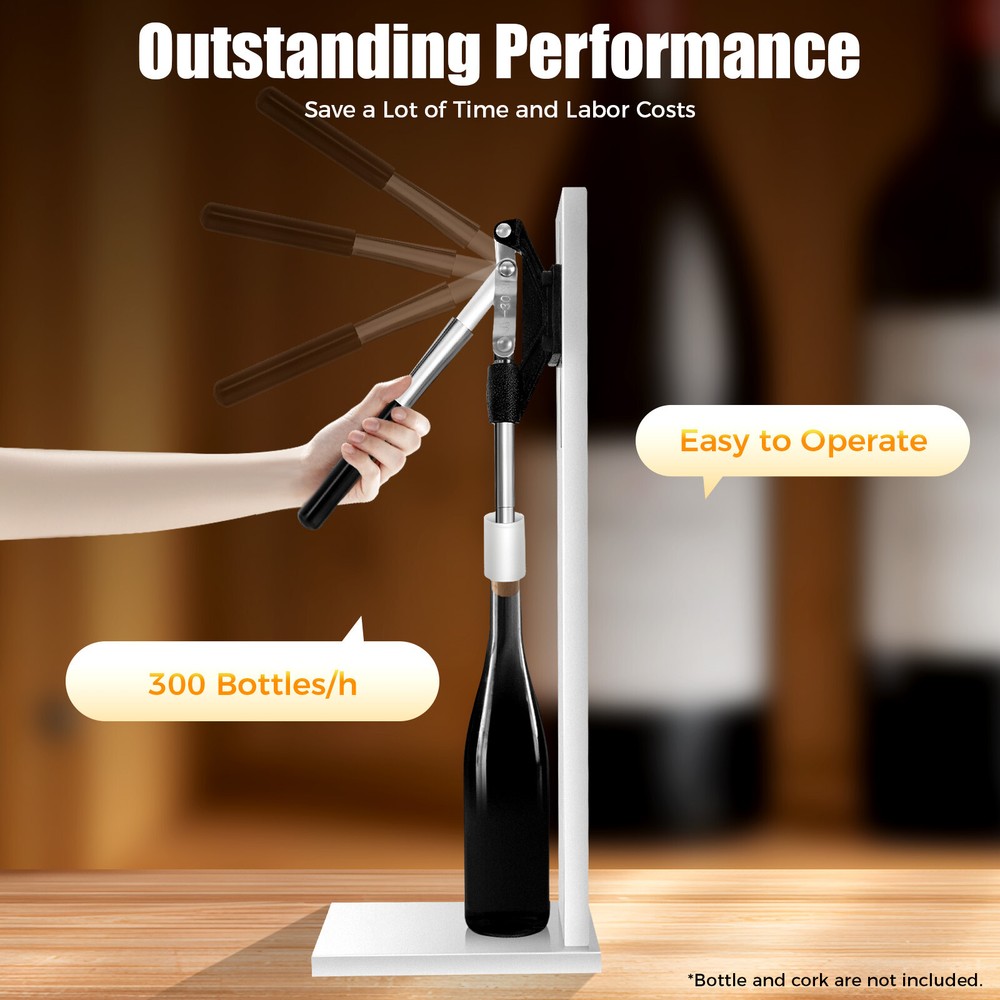 Hand Pressure Manual Corker Cork Wine Bottle Corking Inserting Stopper Stainless