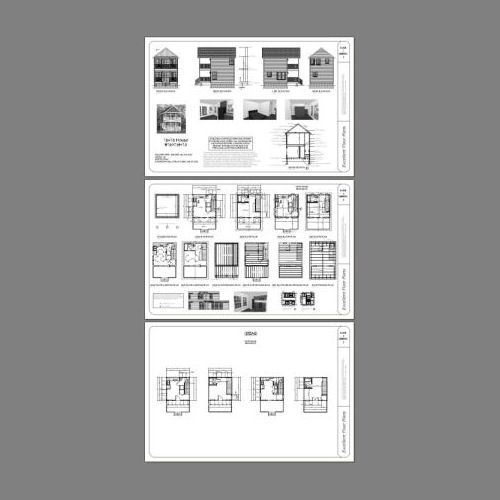 16x16 Tiny House -- 446 sq ft -- PDF Floor Plan -- Model 18