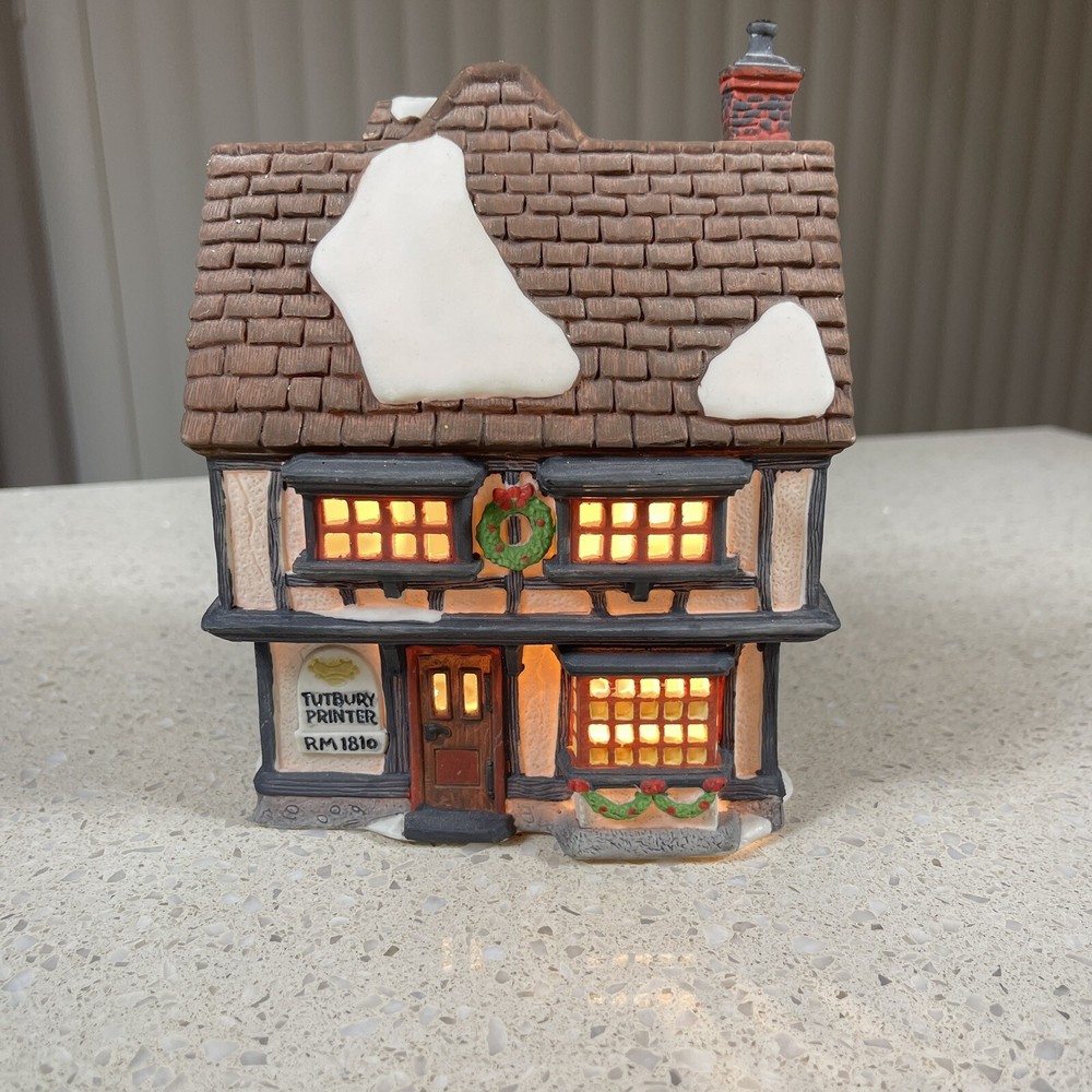 Dept 56 Dickens Village ~ Tutbury Printer ~ Includes Foam - Missing Box 55689