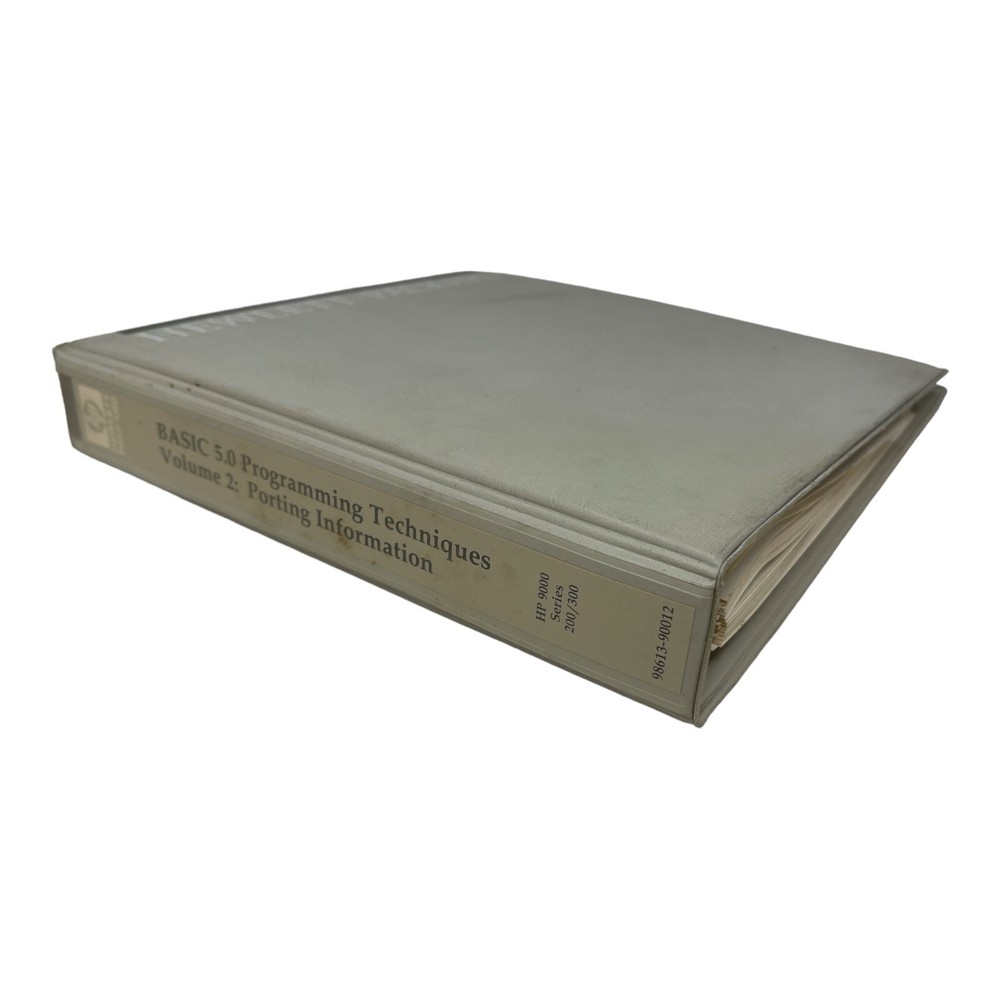 HP BASIC 5.0 PROGRAMMING TECHNIQUES VOL. 2 PORTING INFORMATION MANUAL