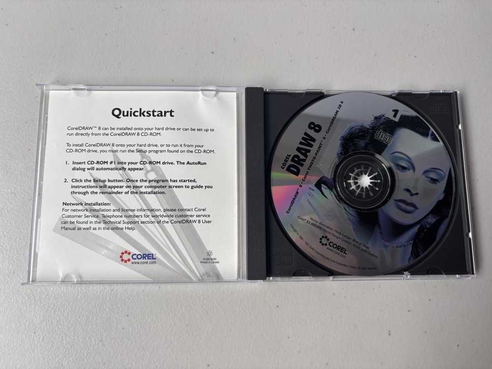 Corel Draw 8 CorelDraw DISC 1 ONLY PC CD-ROM Professional Windows Near Mint Disc