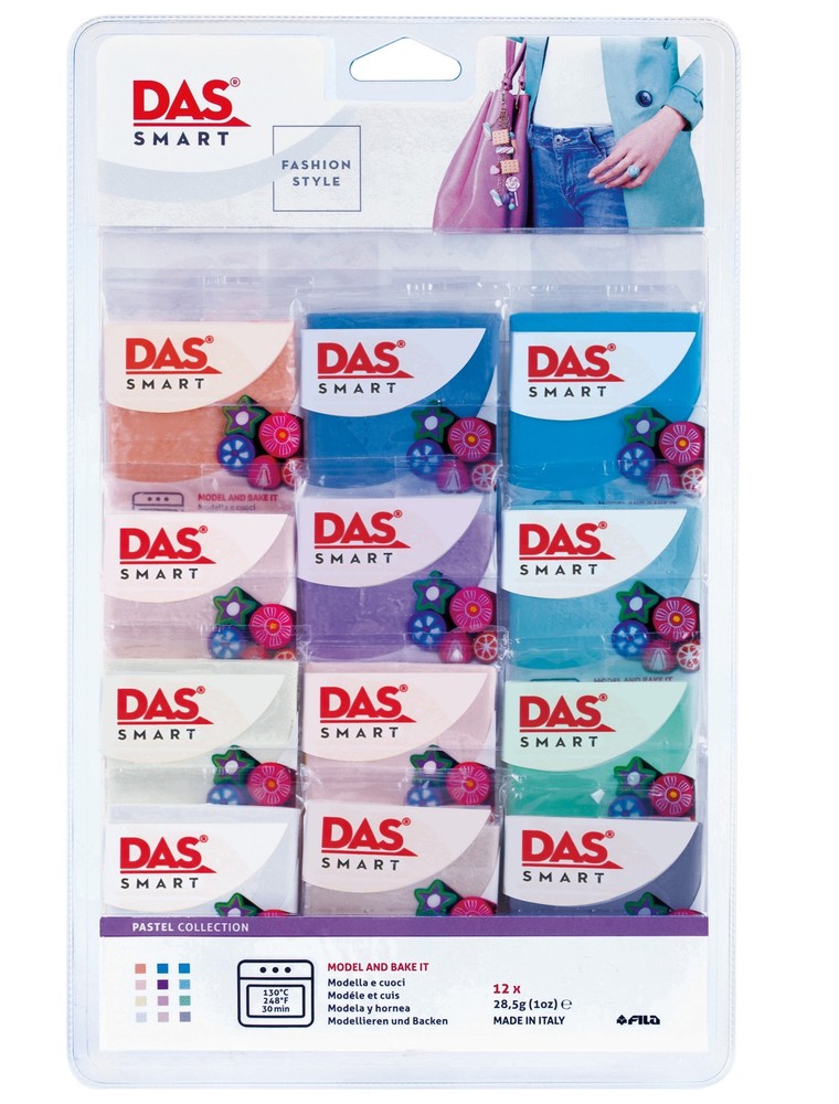 DAS Smart Clay Collection 1oz 12/Pkg-Pastel