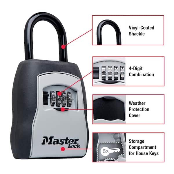 Master Lock 5400T Portable Combination LOCK BOX (Resettable Dial, 2 pack)
