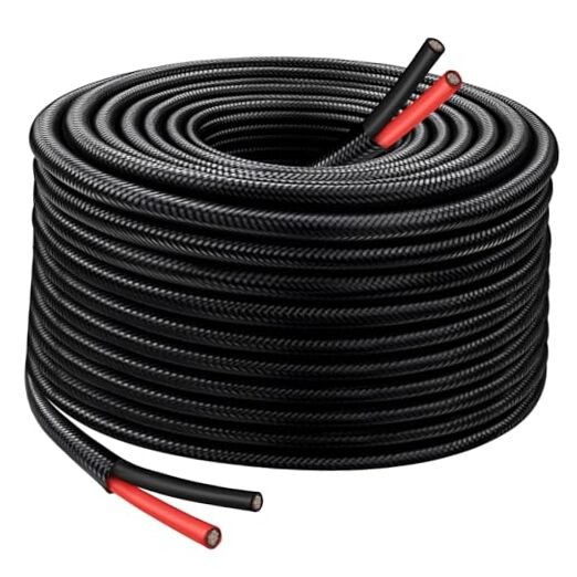 8AWG Solar Extension Cable 50FT with Flame-Retardant Protective Sleeving,