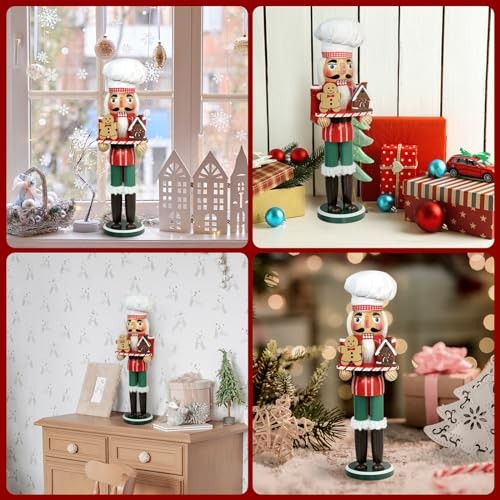 Gingerbread Nutcracker Wooden Baking Nutcracker Chef Christmas Chef Nutcracker