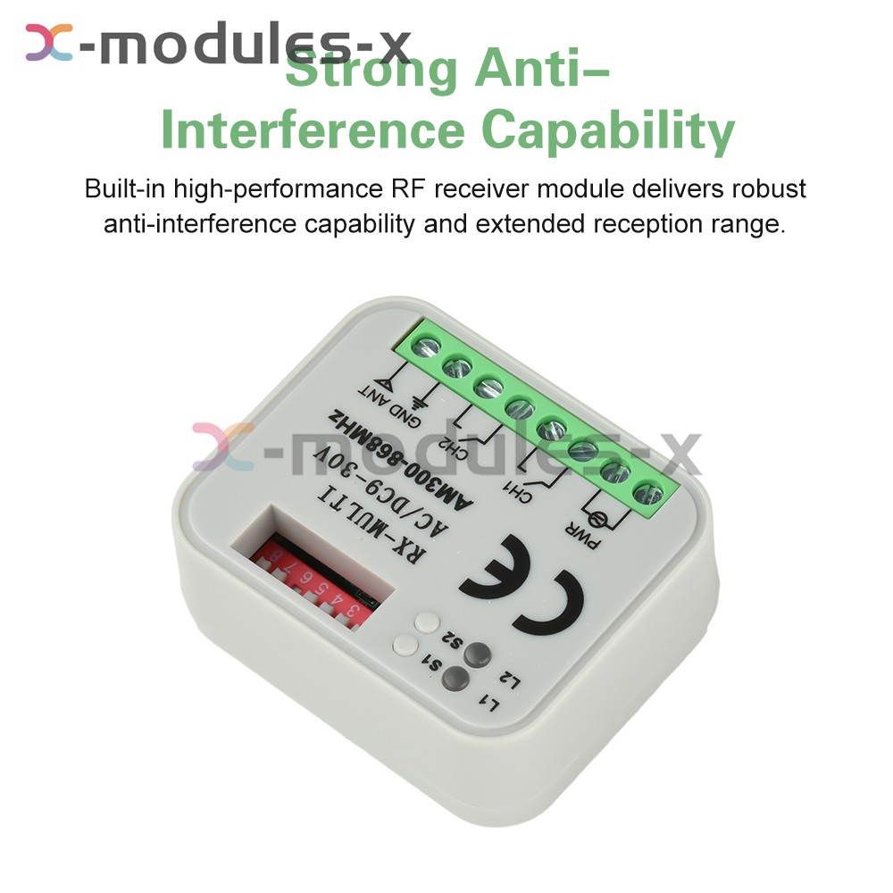 Universal 300-868MHz Multi-Frequency Receiver Switch Controller AC/DC On/Off