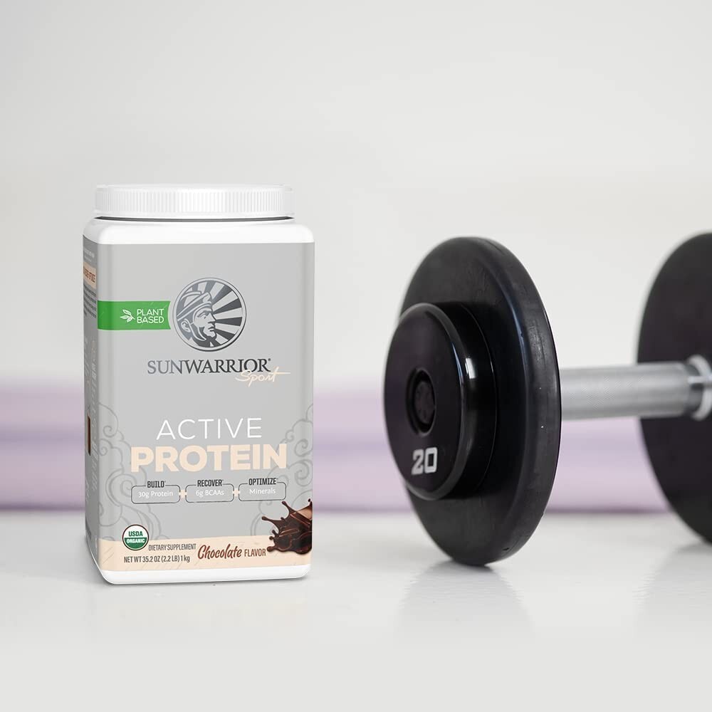 Sunwarrior Pre & Post Workout Active Protein Vegan - Chocolate Protein, 2.2 lbs